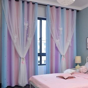 Star Cut Out Blackout Kids Curtain